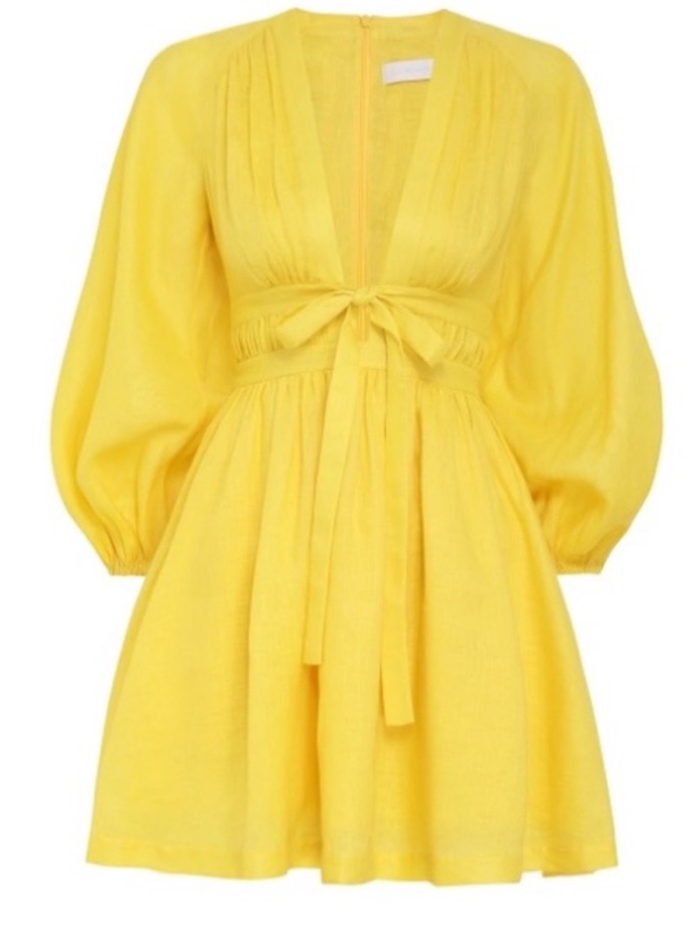 Zimmermann Yellow Linen Dress Designer AU Sz 1 US size Sm/6. Worn once